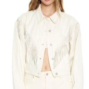 Rhinestone Fringe Jacket ❤️NWT